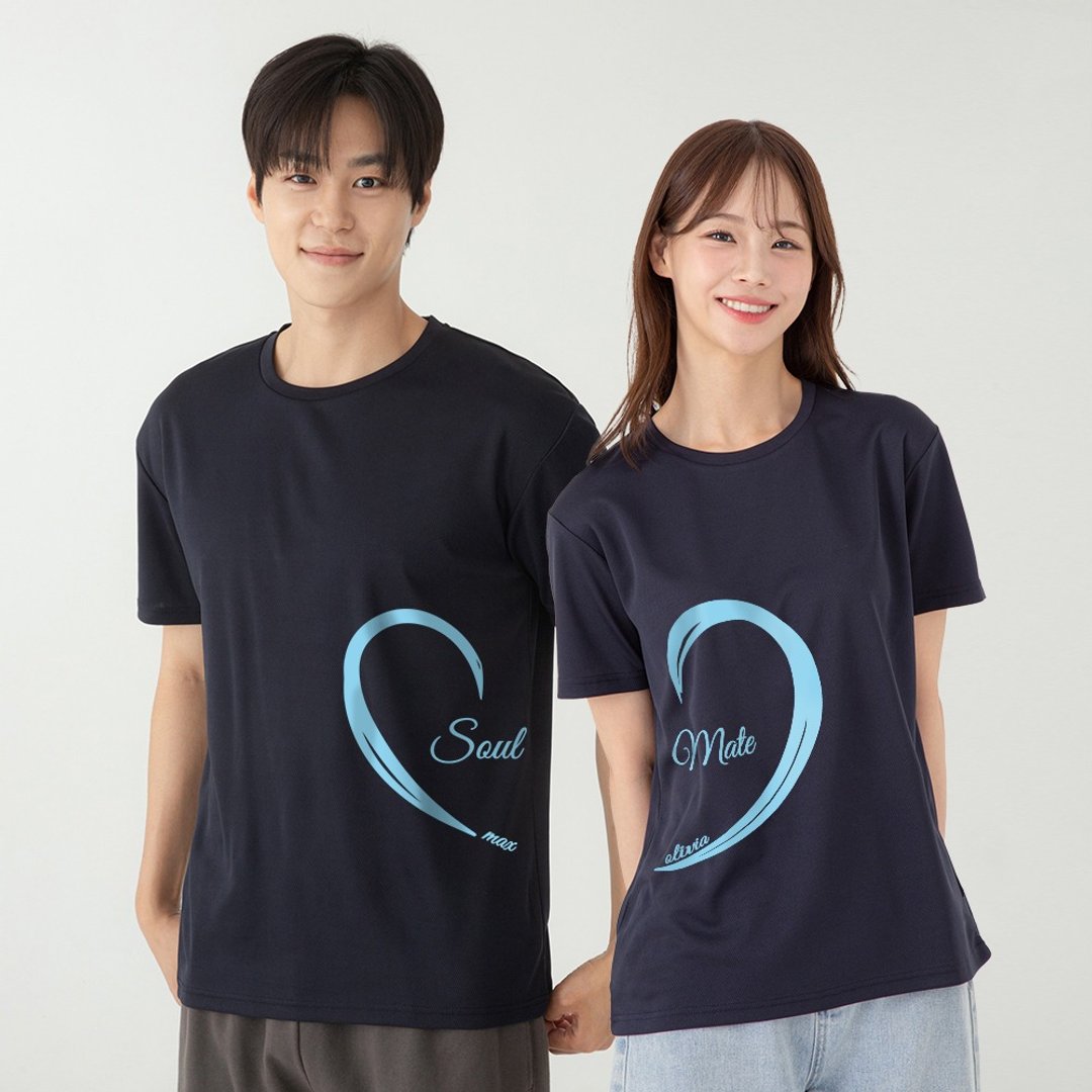 【一套两件】定制化情侣装香港原创订制短袖 T 恤 soulmate - 女装 T 恤 - 棉．麻 多色