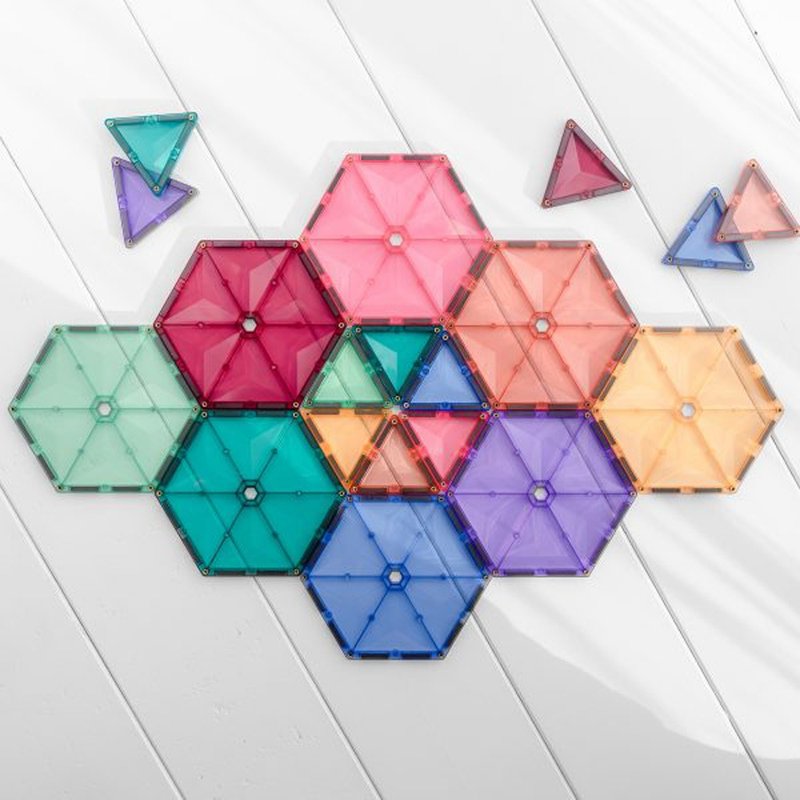 澳洲Connetix粉彩磁力积木-几何图形组(40pc) - 玩具/玩偶 - 塑料 