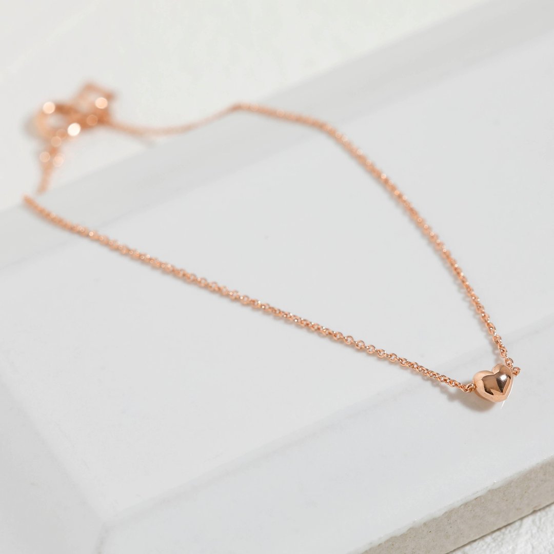 tiny heart bracelet PG 无镍手链 小爱心手链 粉色金 - 手链/手环 - 其他金属 粉红色