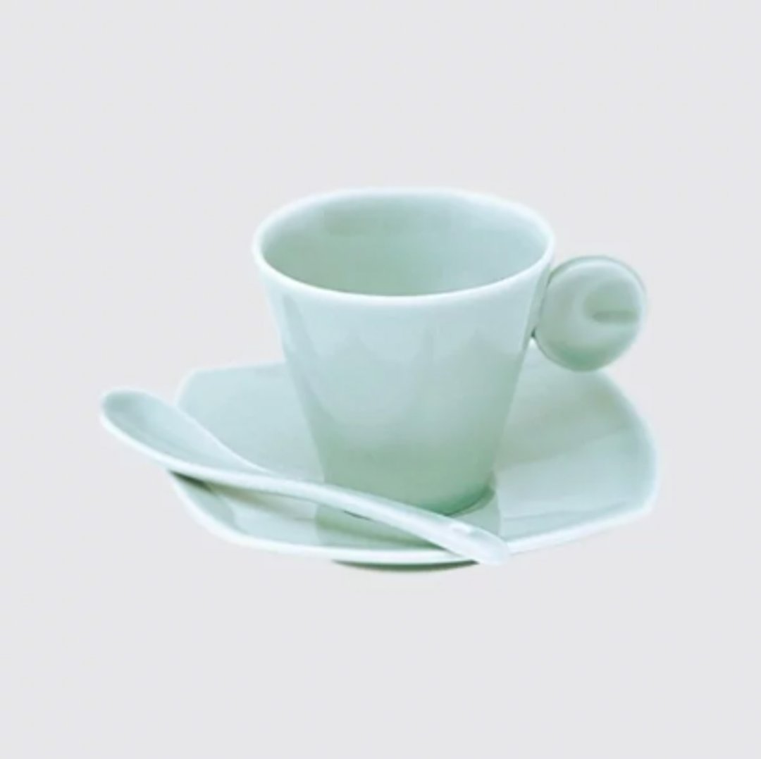 指纹咖啡杯组(附汤匙) | 礼品 - 其他杯子 - 瓷 