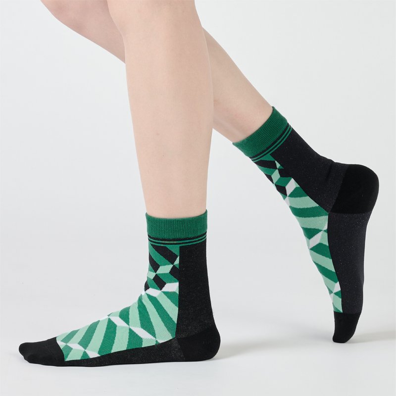 联名国家两厅院_方椽 中筒袜 - 黑(F) - 袜子 - 棉．麻 黑色