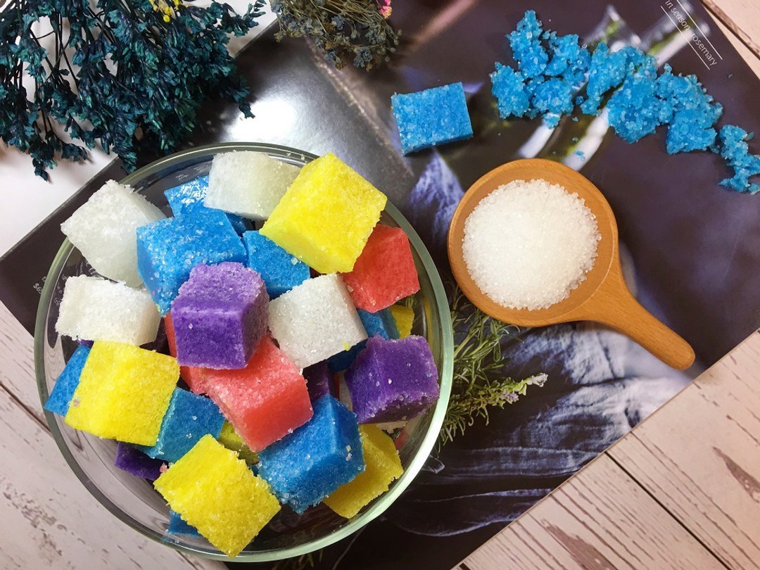 【快速出货】摇滚阳光SPA∣ 亮白肌肤 甜杏仁－皂糖砂方块 - 肥皂/手工皂 - 环保材料 