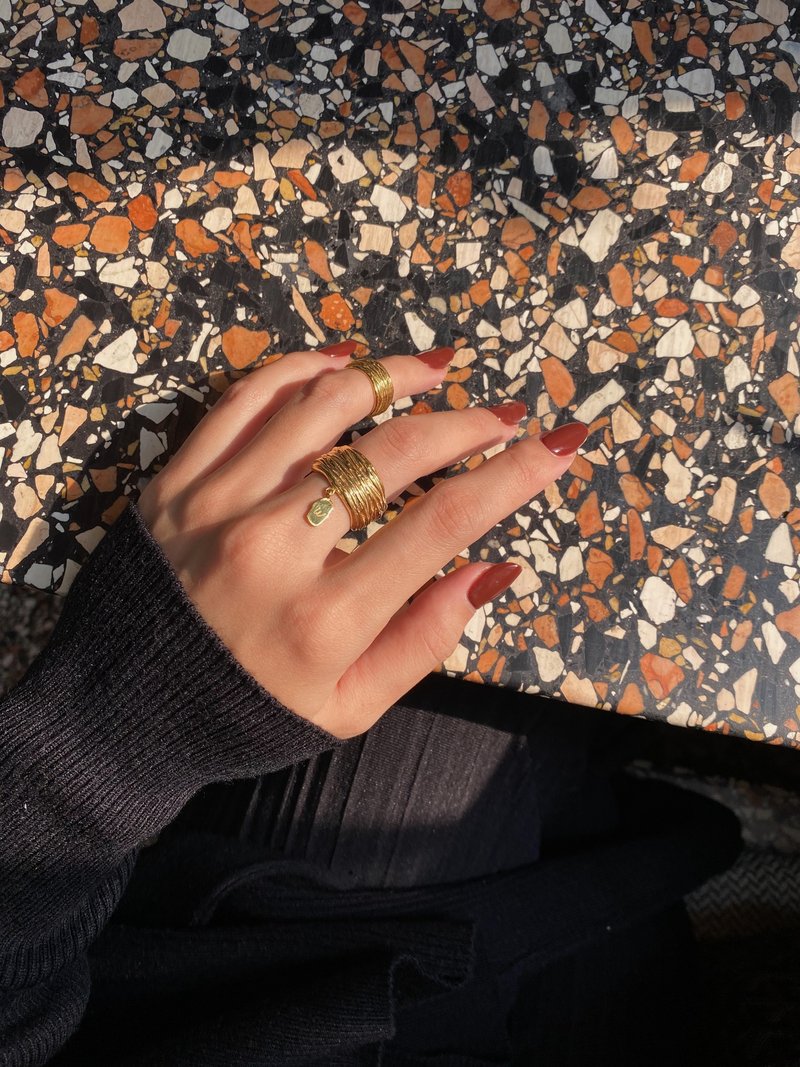 Customize Acacia Ring - 戒指 - 纯银 金色