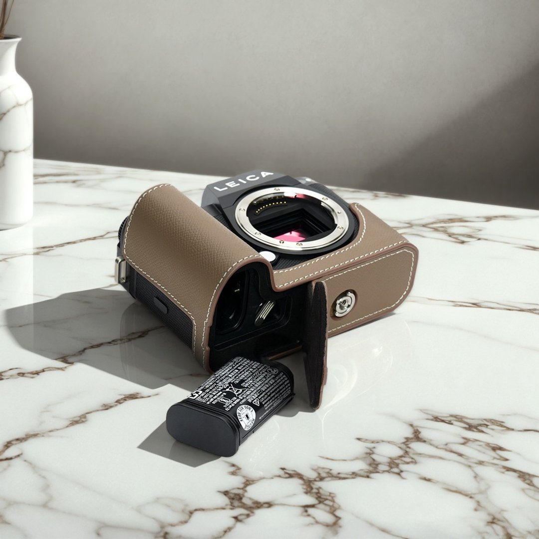 适用机型LEICA SL3 / SL3-S 手掌纹皮革相机底座皮套 - 相机包/相机袋 - 真皮 多色