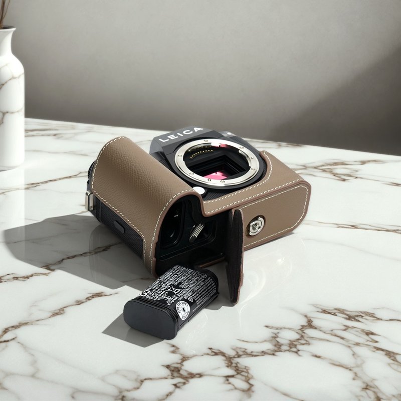 适用机型LEICA SL3 / SL3-S 手掌纹皮革相机底座皮套 - 相机包/相机袋 - 真皮 多色