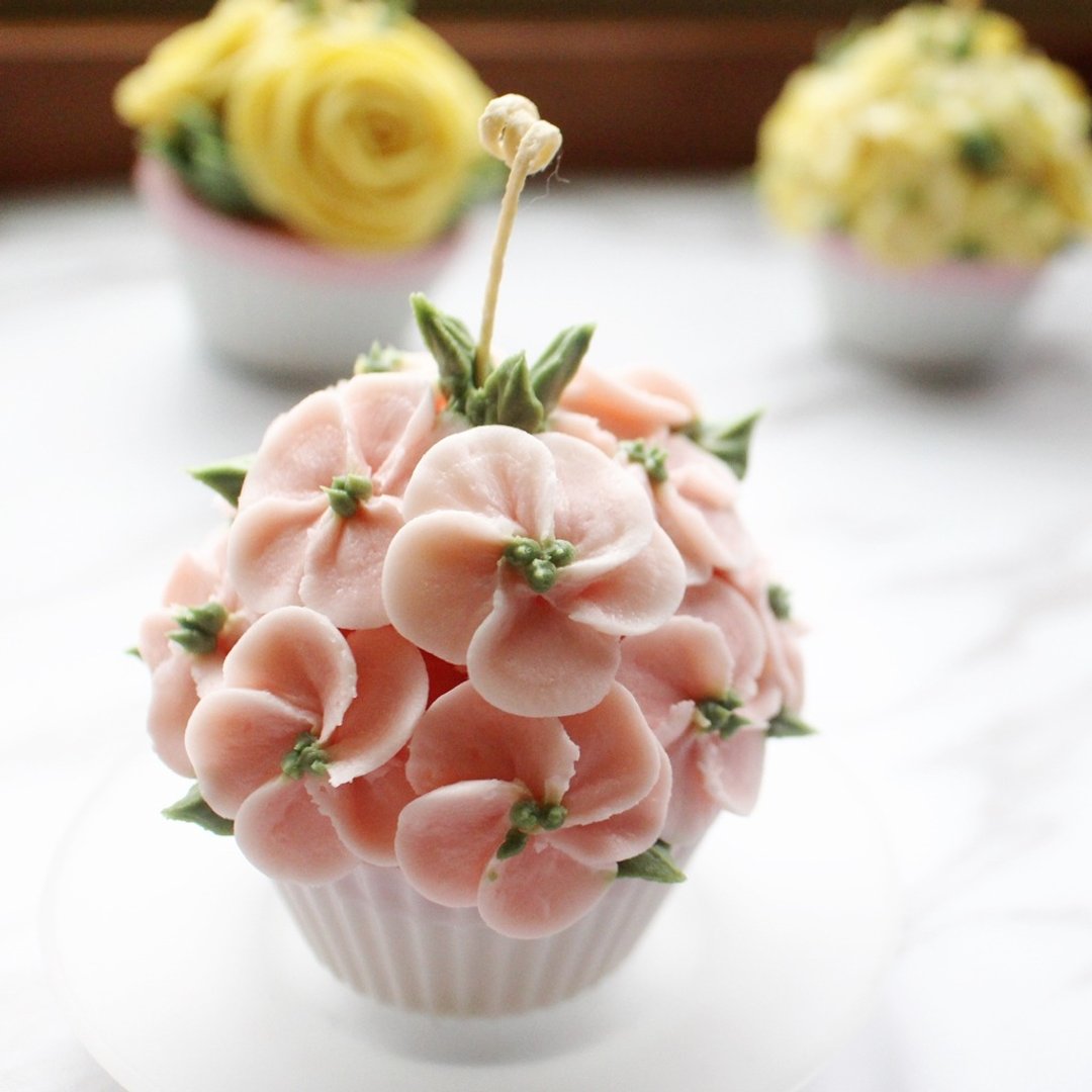 【蕾安柏】杏桃花与蜂蜜│天然大豆香氛蜡烛│杯子蜡烛│生日礼物 - 蜡烛/烛台 - 蜡 粉红色
