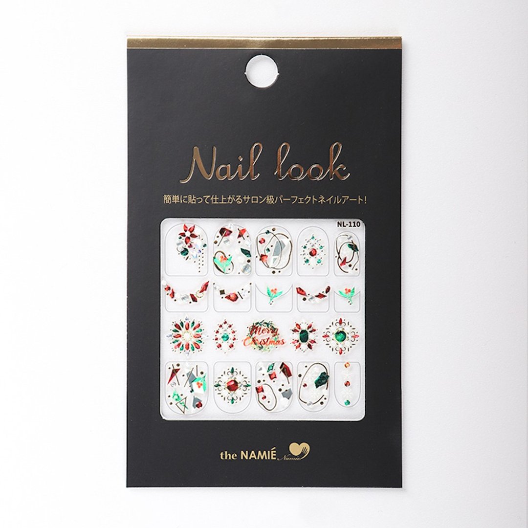 【圣诞节】【 DIY 美甲】Nail Look 美甲装饰艺术贴纸 圣诞卵石 - 指甲油/指甲贴 - 树脂 金色