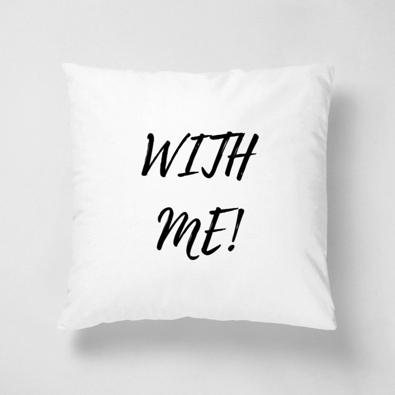 WITH ME / 短绒抱枕 (颜色定制) - 枕头/抱枕 - 聚酯纤维 白色