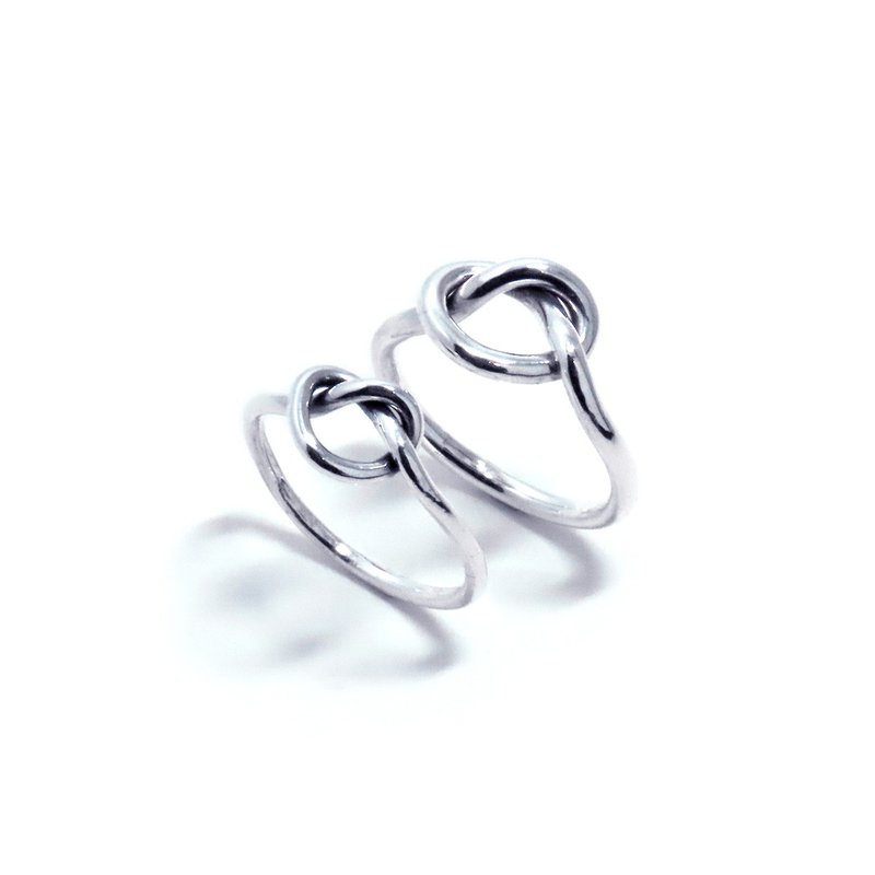 文化币金工手作课程 纯银戒指【世界的心脏】爱心活结戒指 - 金工/饰品 - 纯银 