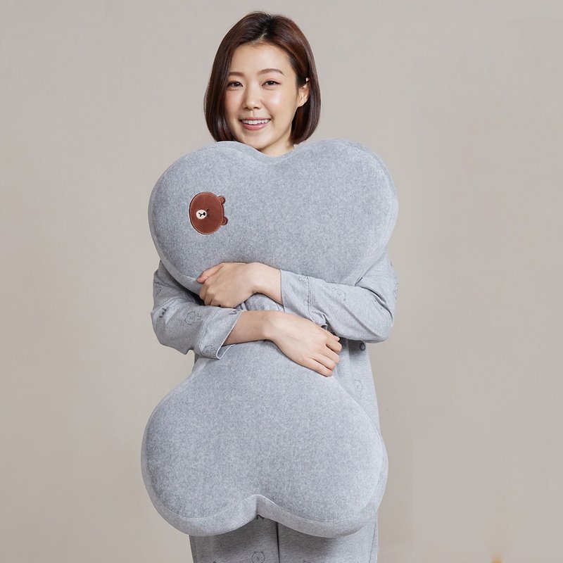 熊大立体大骨头抱枕 - 枕头/抱枕 - 棉．麻 灰色