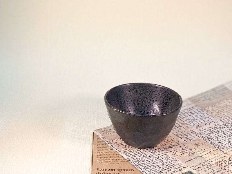 【限量烛杯定制】100ml黑茶碗杯(可选精油)/情人节礼盒 - 蜡烛/烛台 - 瓷 