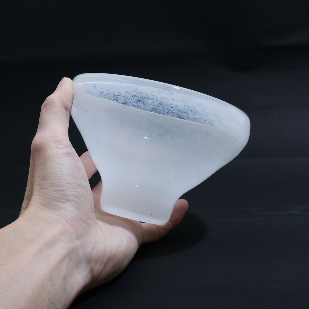 白色高足碗-新竹手工玻璃 - 碗 - 玻璃 白色