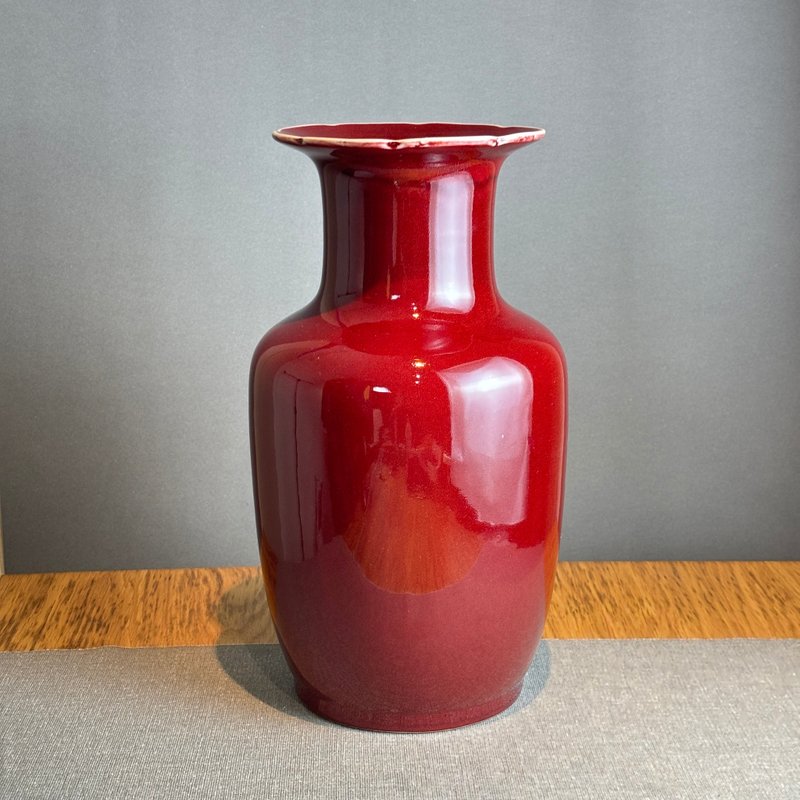 台湾 【手作藏品】 宝润罗汉瓶 - 摆饰 - 其他材质 红色