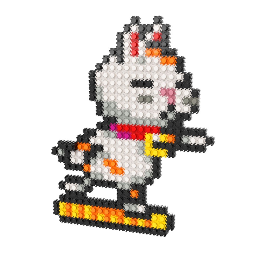 Pizel 日本招财猫-瑜伽 点阵像素立牌摆设 - 玩偶/公仔 - 塑料 多色