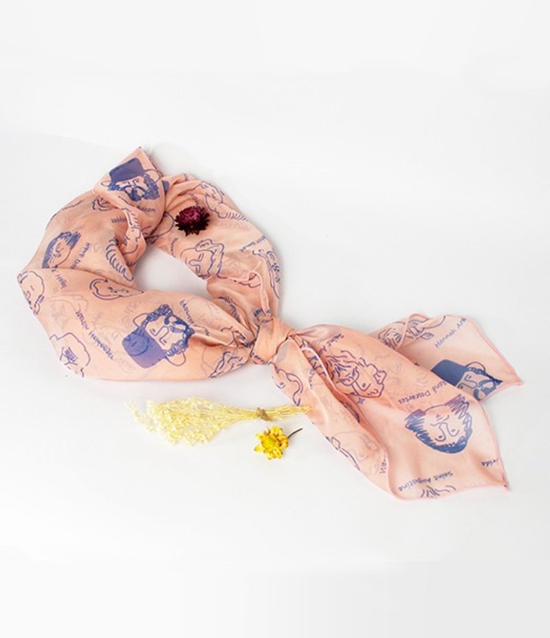 【Mapus】鄂兰跟他们的时尚方巾 - 丝巾 - 丝．绢 粉红色