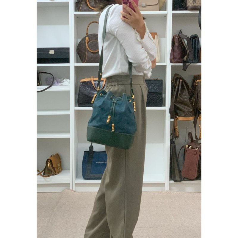 LOEWE 罗威 Velazquez 束口水桶包 - 01459 - 侧背包/斜挎包 - 真皮 蓝色