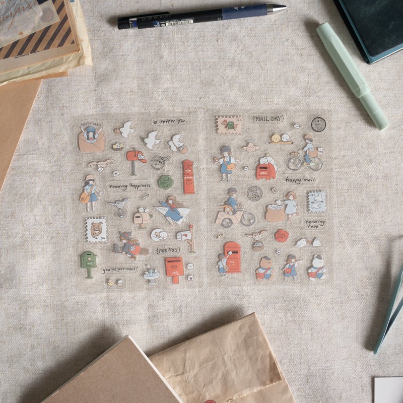 邮寄日 PET 透明贴纸 - 贴纸 - 其他材质 