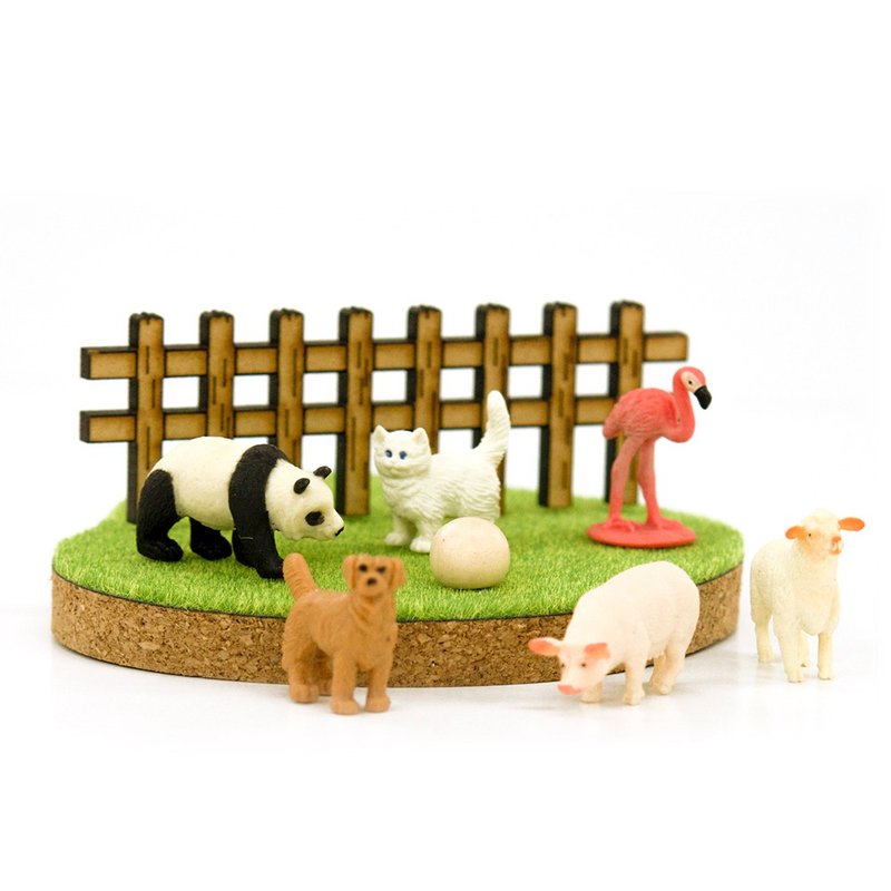 Shibaful 草地小岛动物手机架  Smartphone Stand with Animal - 其他 - 聚酯纤维 绿色