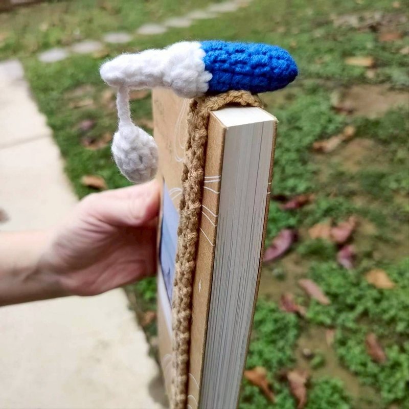 不实用立可白书签 编织书签 搞怪书签 文具周边 生日礼物 搞怪 - 卡片/明信片 - 棉．麻 蓝色