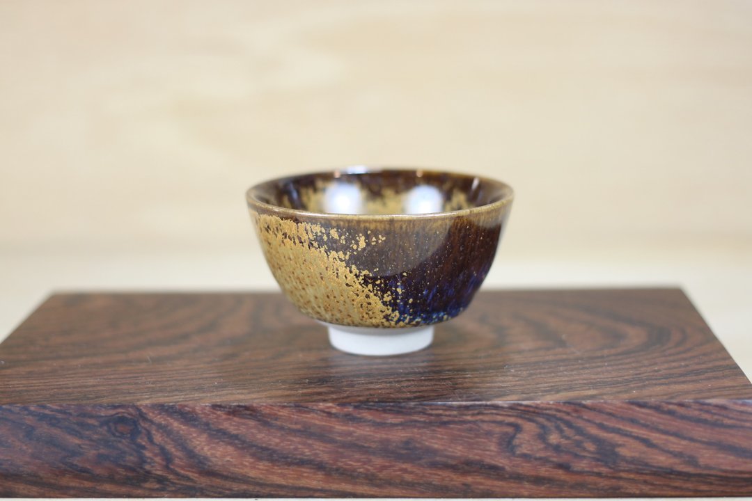【沐春生活】50ml 层加 天目釉 中式小茶杯 莺歌叶敏祥作品 - 茶具/茶杯 - 瓷 