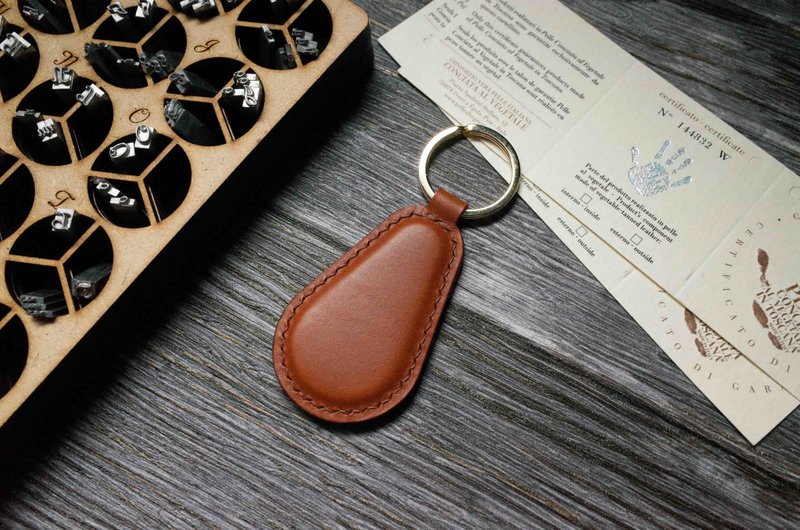 造型悠游卡 晶片吊饰－钥匙圈B款－咖啡色 - 钥匙链/钥匙包 - 真皮 咖啡色