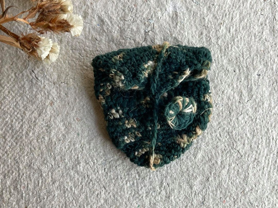 Knitting 生命之花小物包 - 绿荫零钱 - 摆饰 - 棉 绿色