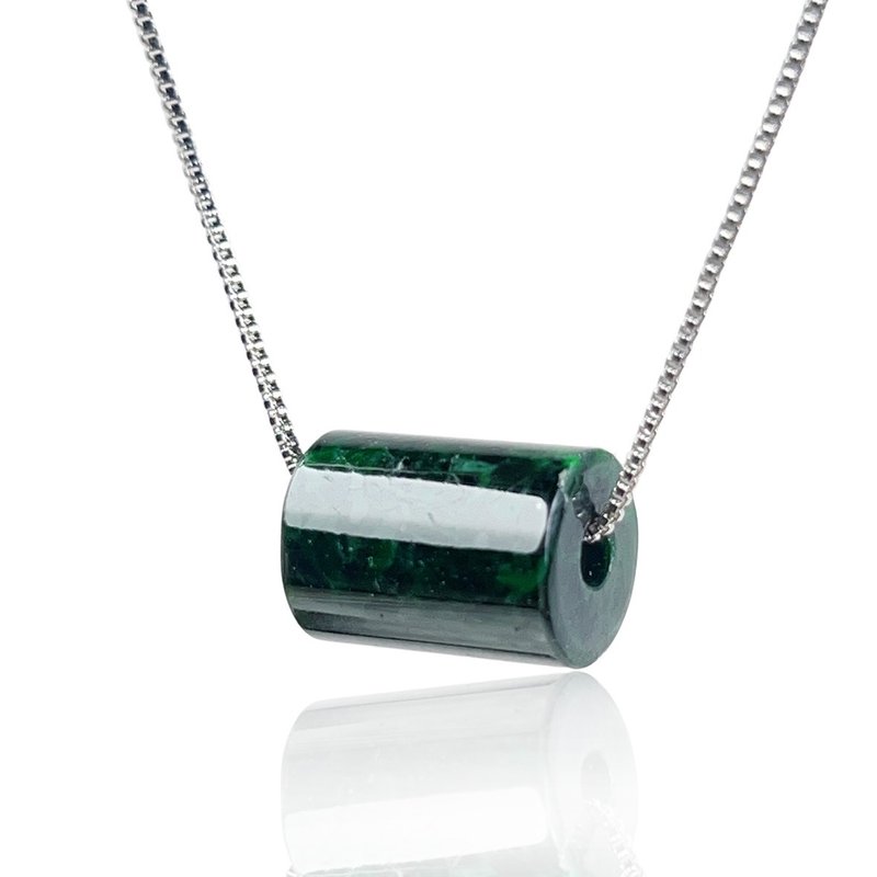 【万事亨通】老花青翡翠路路通项链 | 天然缅甸玉翡翠A货 | 送礼 - 项链 - 玉石 绿色