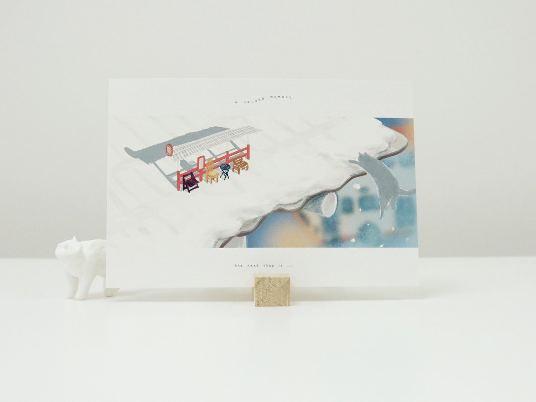 A Second Moment Print - 卡片/明信片 - 纸 白色