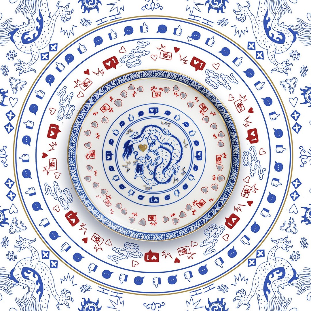 KOL 米通碟 - 盘子/餐盘/盘架 - 瓷 蓝色