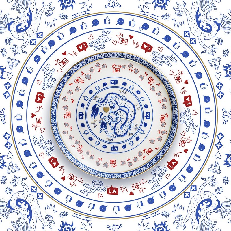 KOL 米通碟 - 盘子/餐盘/盘架 - 瓷 蓝色