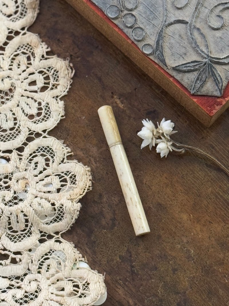 50098-珍稀法国古董牛骨缝纫针盒 - 收纳用品 - 其他材质 