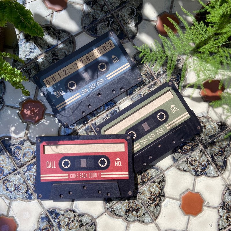 | 经典卡带款 | 木制临停车牌/共3色 - 露营用品 - 木头 咖啡色