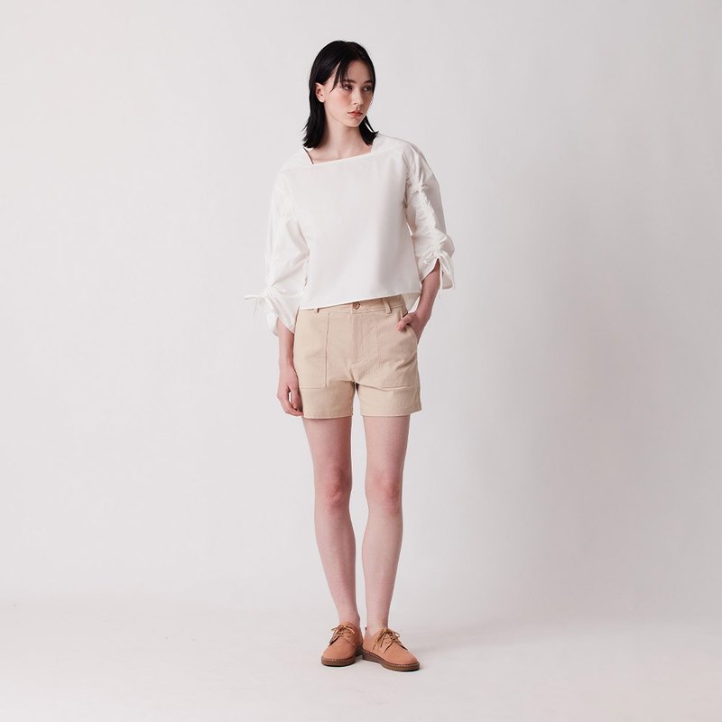 七分袖纯棉上衣 - 女装上衣 - 棉．麻 