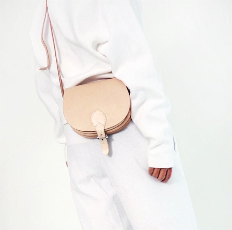 手工植鞣皮真皮迷你复古小包包马鞍包女单肩斜挎女包 - 侧背包/斜挎包 - 真皮 