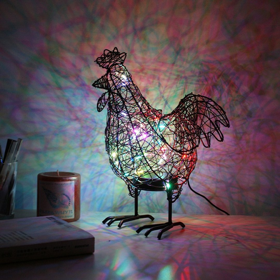 【4U4U】点晴鸡 造型灯饰 Golden Rooster Wire Lights - 摆饰 - 其他金属 