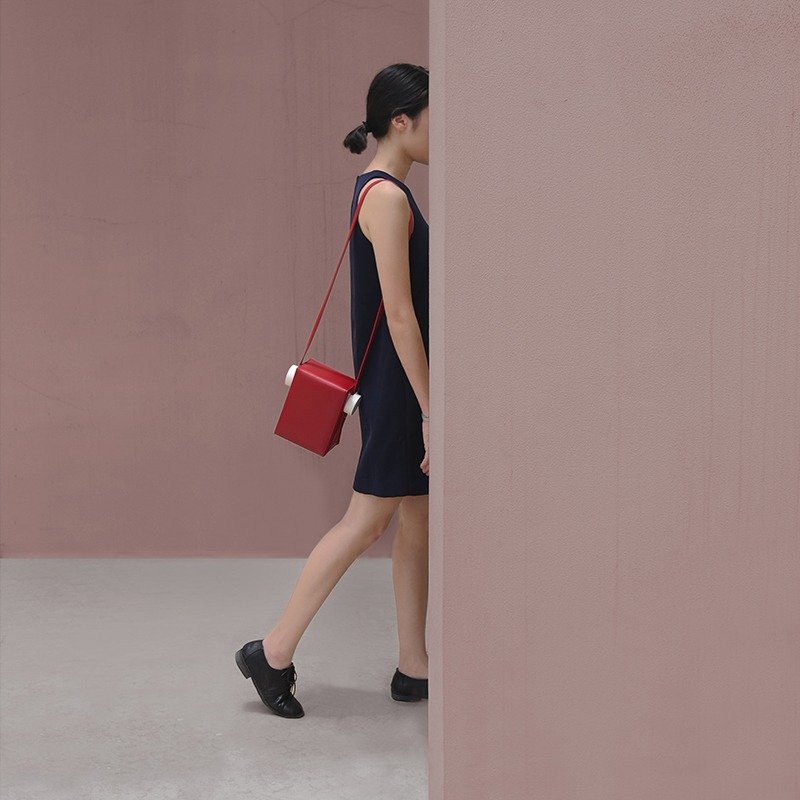 TREBLE Z / NAIVE 真皮手挽包单肩包斜挎包 红色 - 侧背包/斜挎包 - 真皮 红色