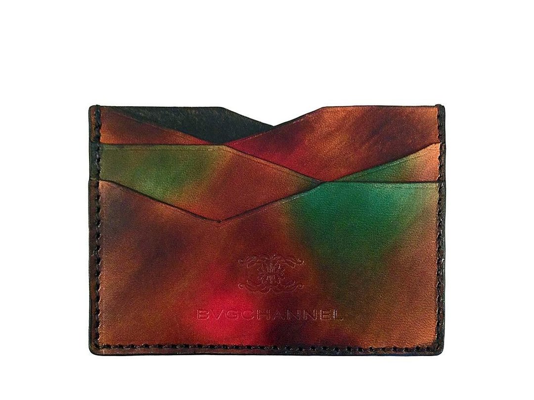 ACROMO BrG Flat Card Holder - 名片夹/名片盒 - 真皮 咖啡色