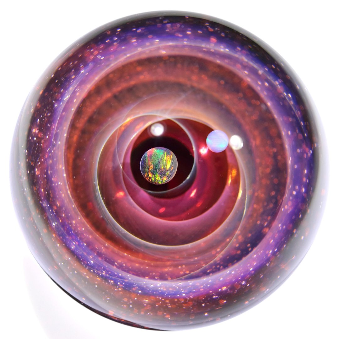 51mm 宇宙玻璃球摆设 no.M199 - 摆饰 - 玻璃 红色