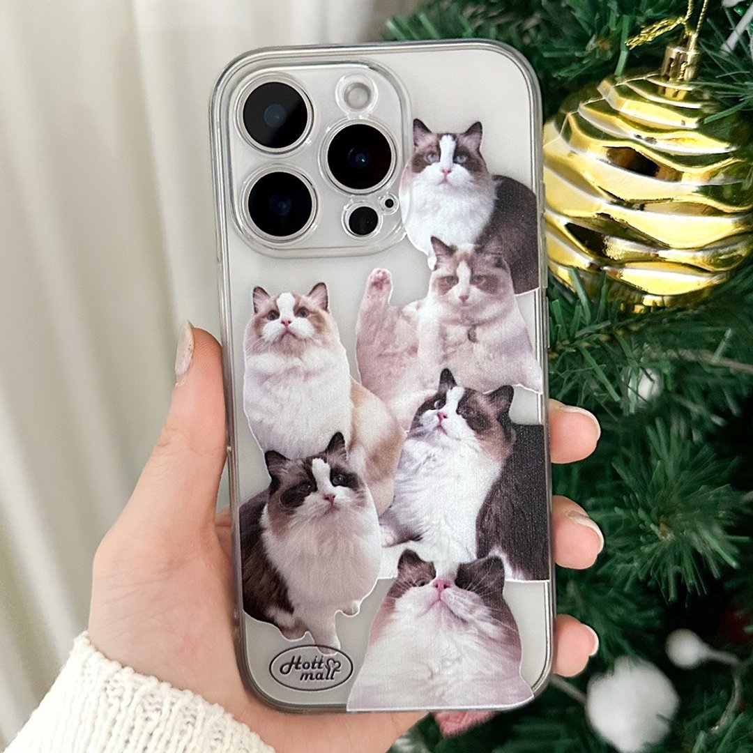 iPhone Galaxy Cat 防摔防刮透明手机壳 - 手机壳/手机套 - 塑料 多色