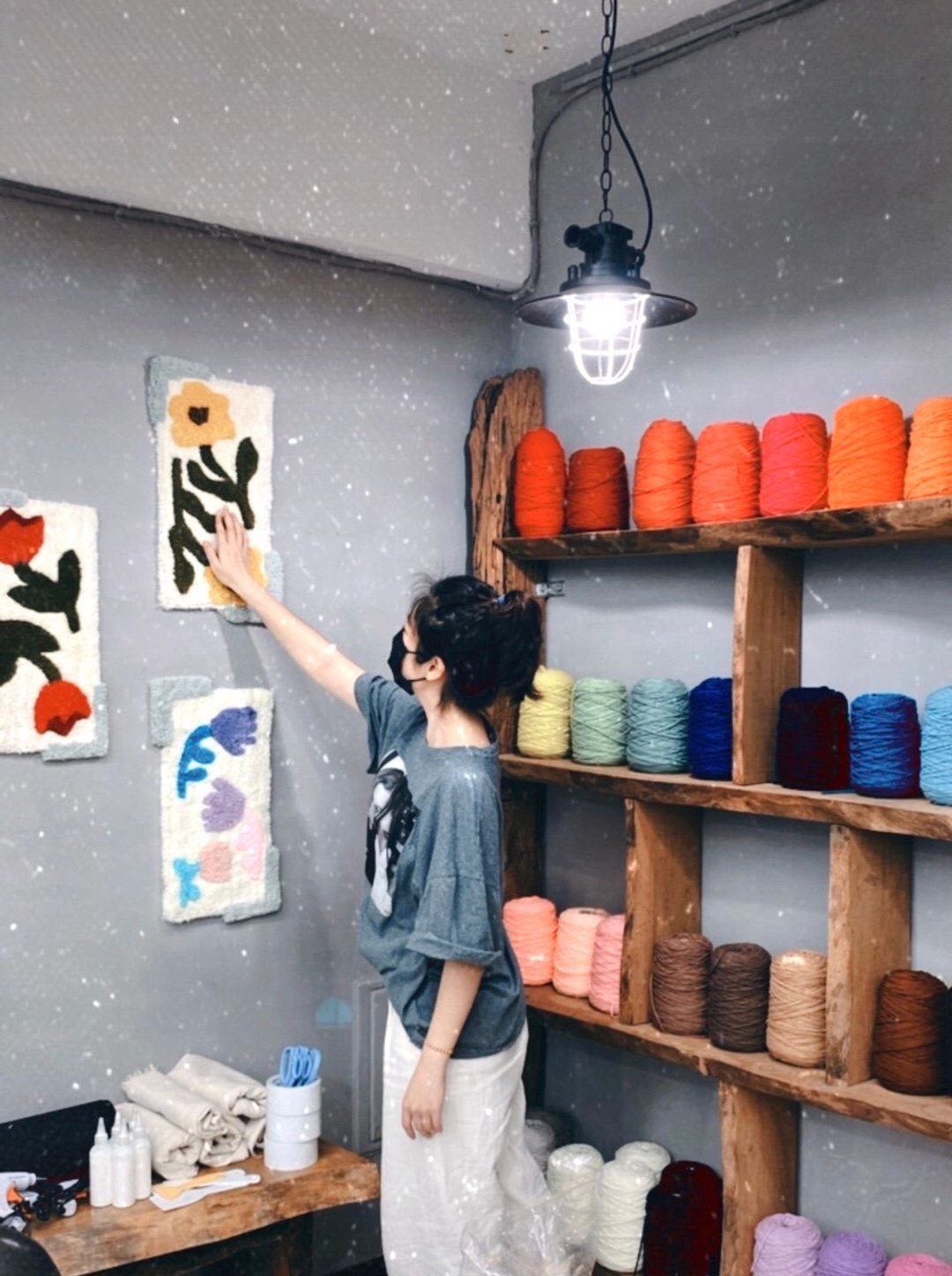 Tufting 簇绒枪手作地毯体验 完成品40厘米【享92优惠】台中教室 - 编织/羊毛毡/布艺 - 其他材质 