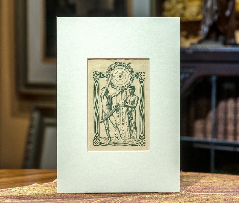 一发破的  藏书票  版画 - 海报/装饰画/版画 - 纸 