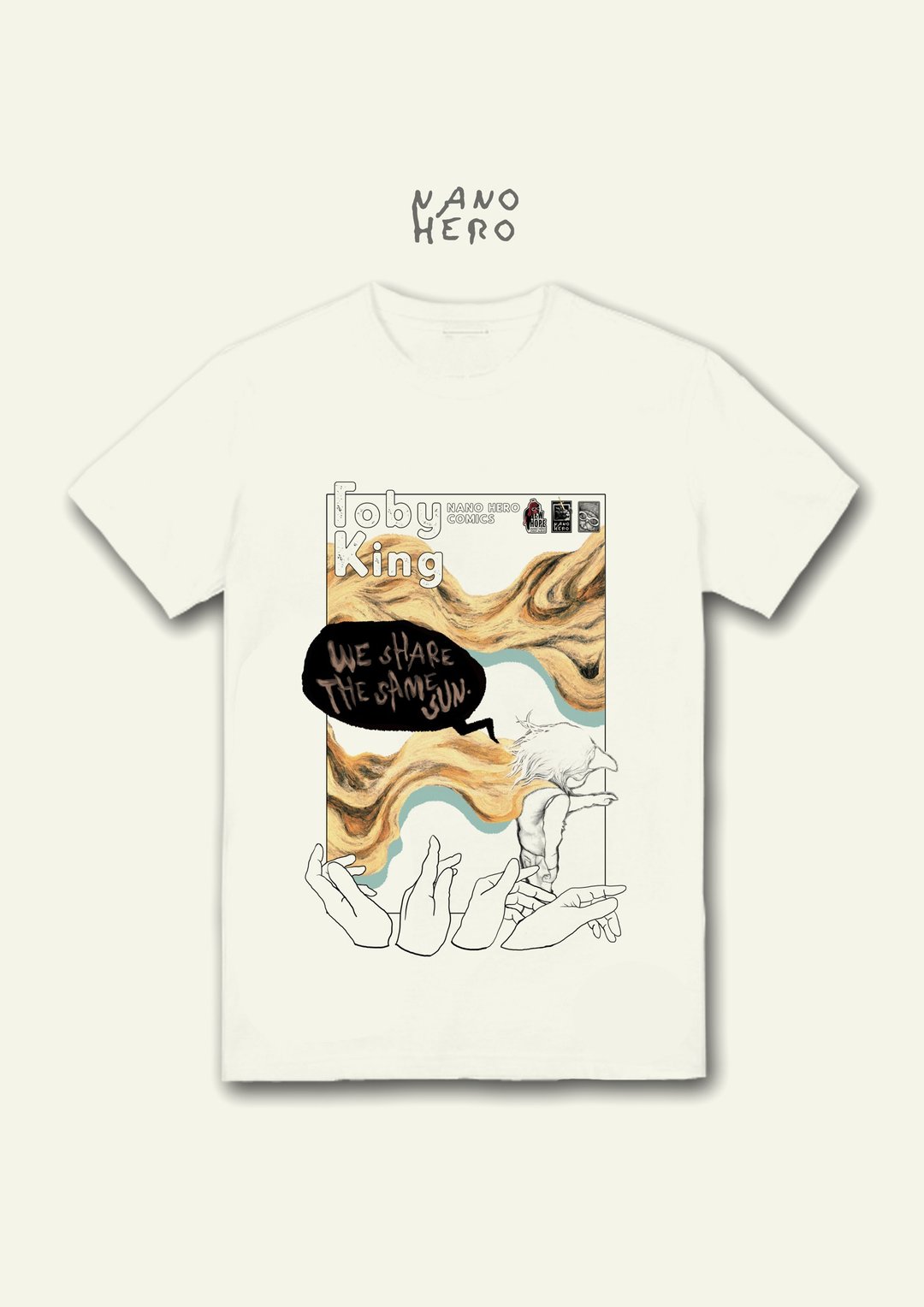 page65&66 T-shirt T恤 NANO HERO漫画T - 男装上衣/T 恤 - 棉 白色