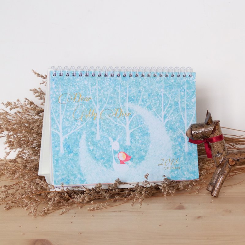 克里斯多插画森林－2018水彩色铅笔－鹿境森林 年历/桌历/月历 - 年历/台历 - 纸 多色