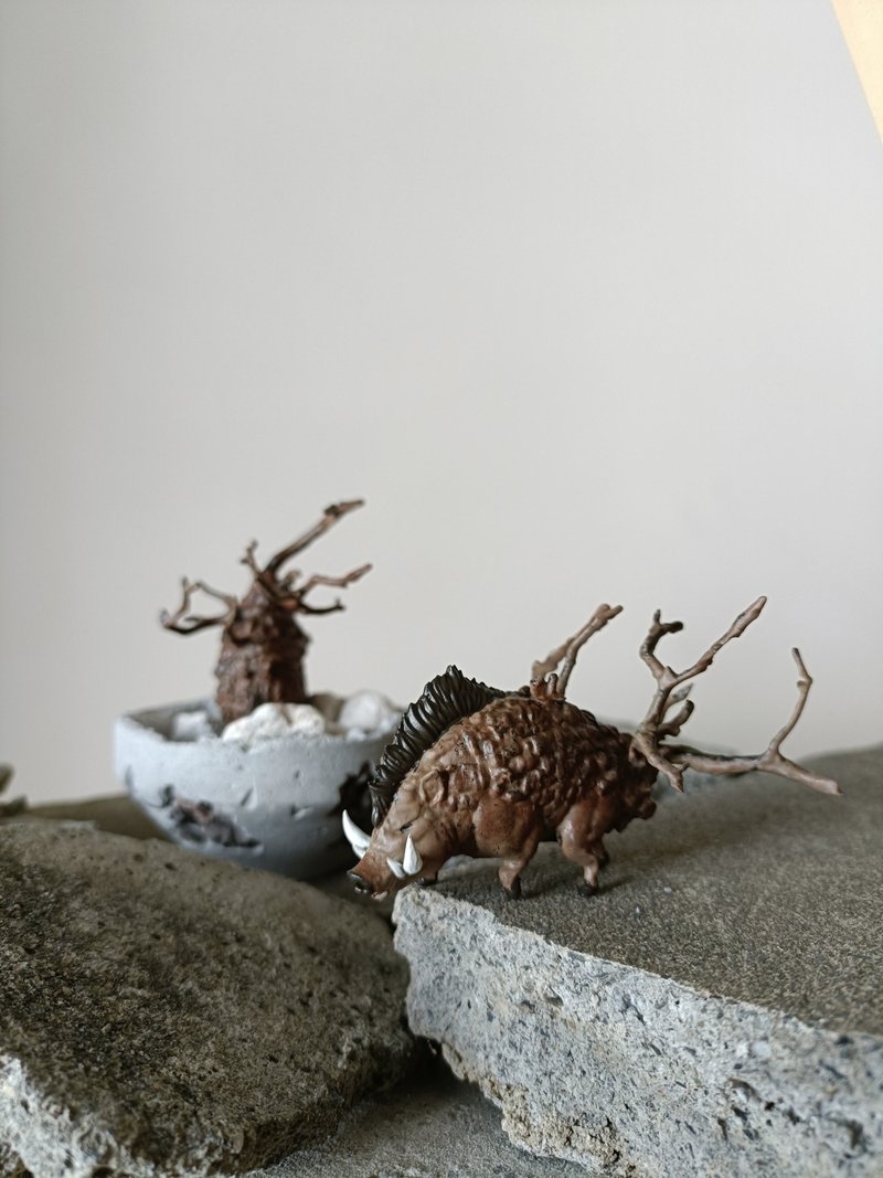 象足漆猪 - 玩偶/公仔 - 塑料 咖啡色