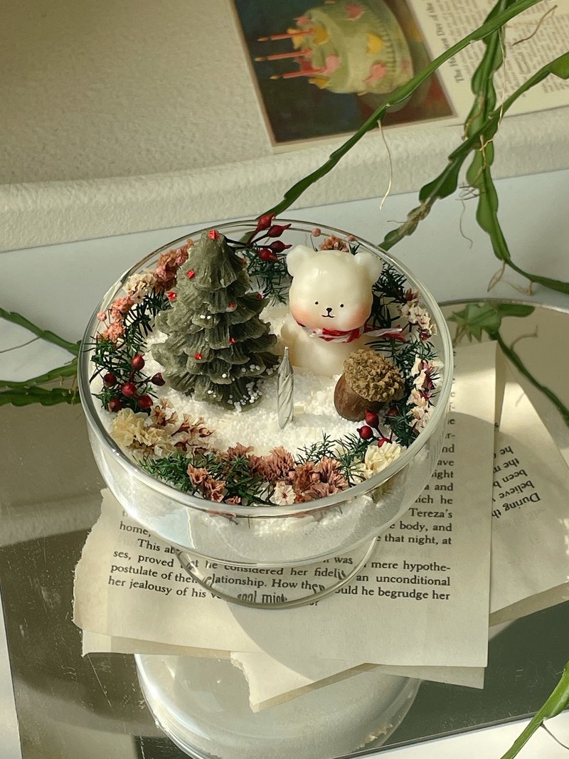 【体验】圣诞蜡烛课程 圣诞小熊容器蜡 - 蜡烛/香氛 - 蜡 