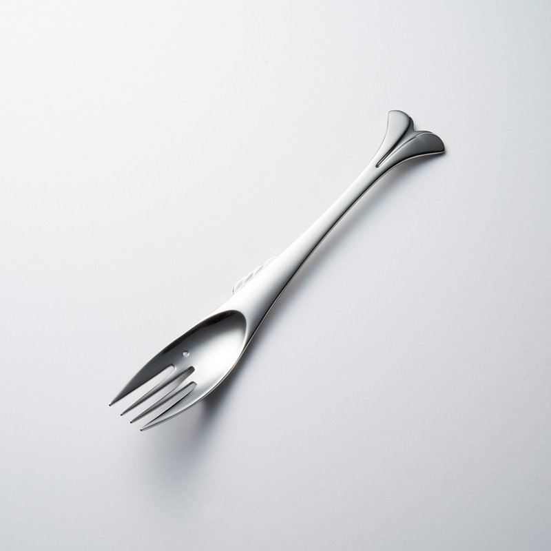 日本山崎金属 - 钓鱼系列 - 不锈钢叉 (192 mm) - 餐刀/叉/匙组合 - 其他金属 银色