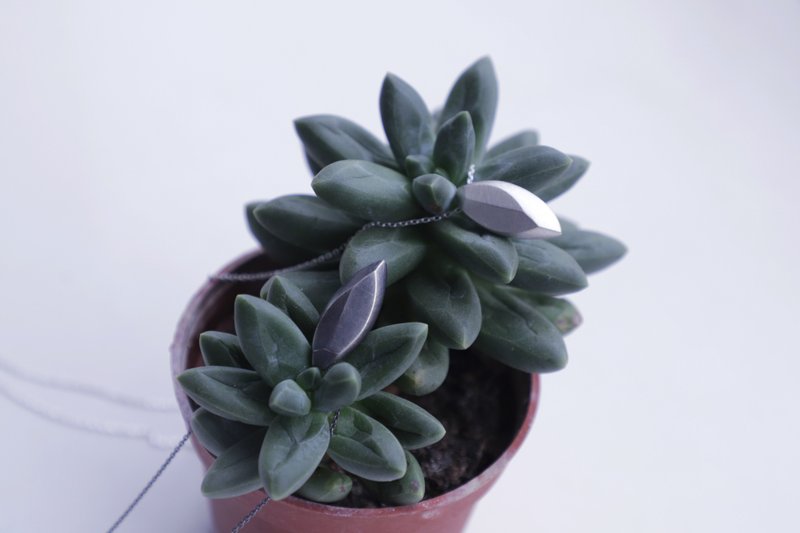 Succulents silver pendant - 项链 - 纯银 