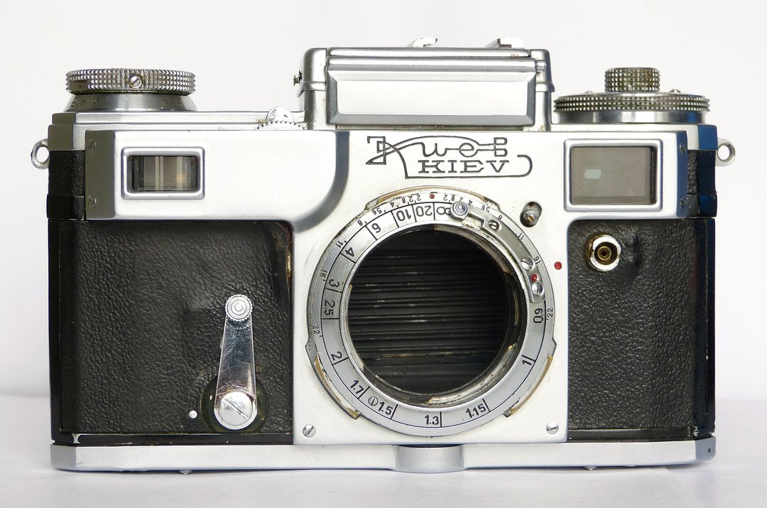 Kiev-4 USSR 35mm film rangefinder camera body Contax RF mount - 相机 - 其他金属 银色