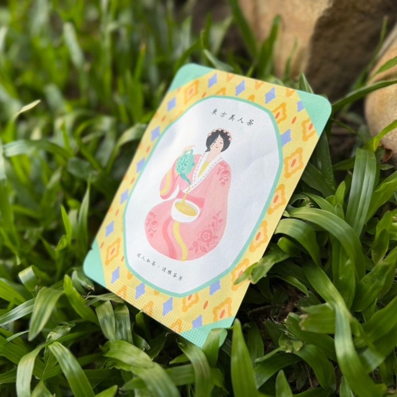 东方美人立体茶包 硕人如茶 明信片风格 (2.5gx2入/包) 台湾农林 - 茶 - 纸 粉红色