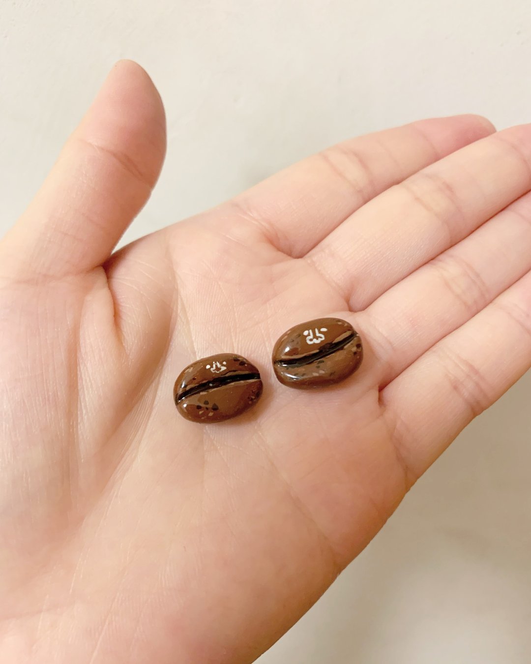 悲喜交集咖啡豆磁铁 - 冰箱贴/磁贴 - 粘土 咖啡色